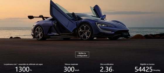 Maximalgeschwindigkeit 300km/h Linkslenkung Byd Rein elektrischer Supercar Yangwang U9 Hot Model